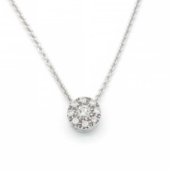 18K Stamped 750 Delicate Natural Diamond Flower Pendant F/VS 'Offer'